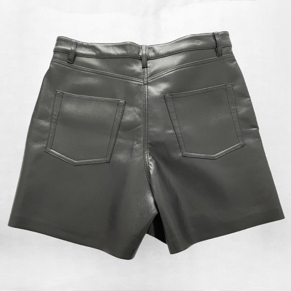 Aritzia Faux-Leather Shorts (8) - Picture 2 of 9
